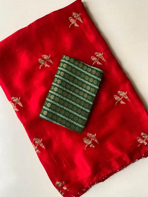 JUTE CRUSH SILK SAREE